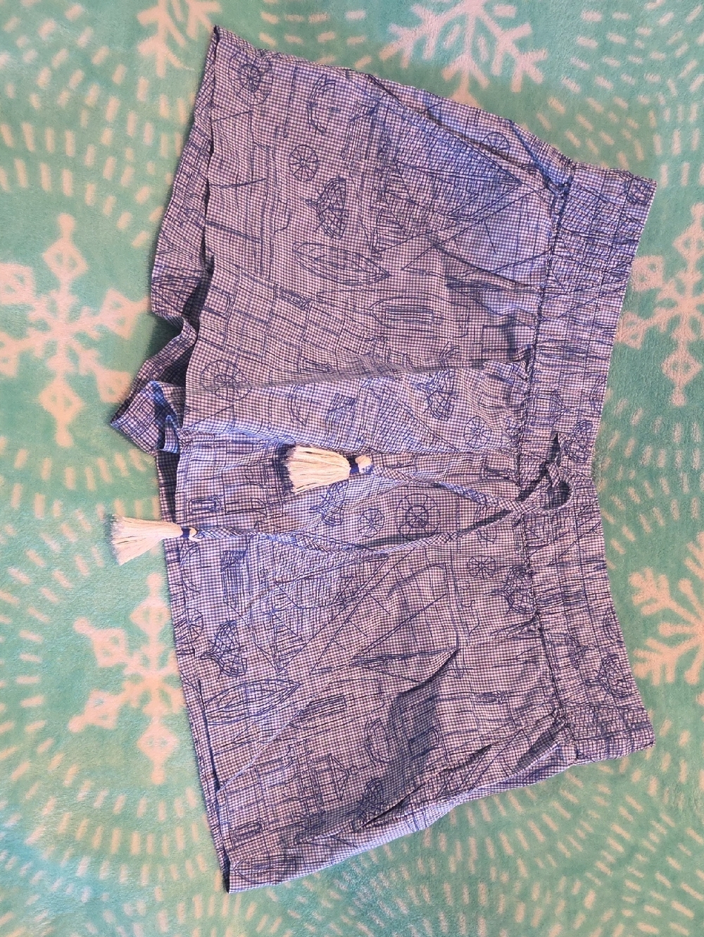 Vineyard vines Boat Schematic Printed Pull On Shorts womens size X-small